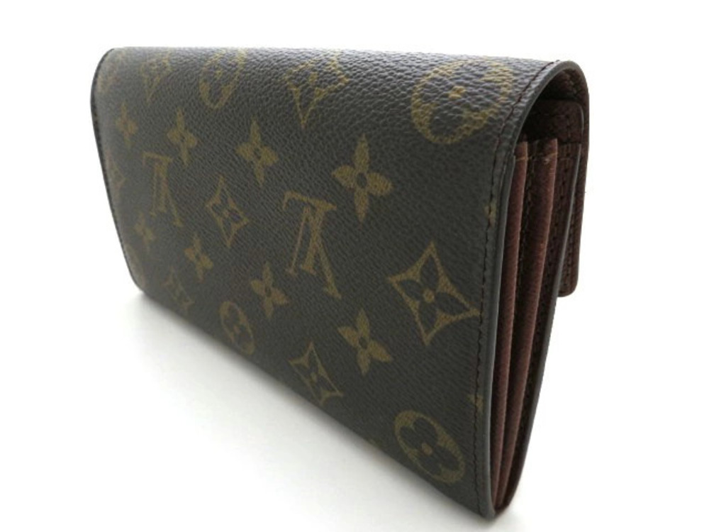 Louis Vuitton Wallet Pochette Monogram Long Portemonnaie Credit Brown